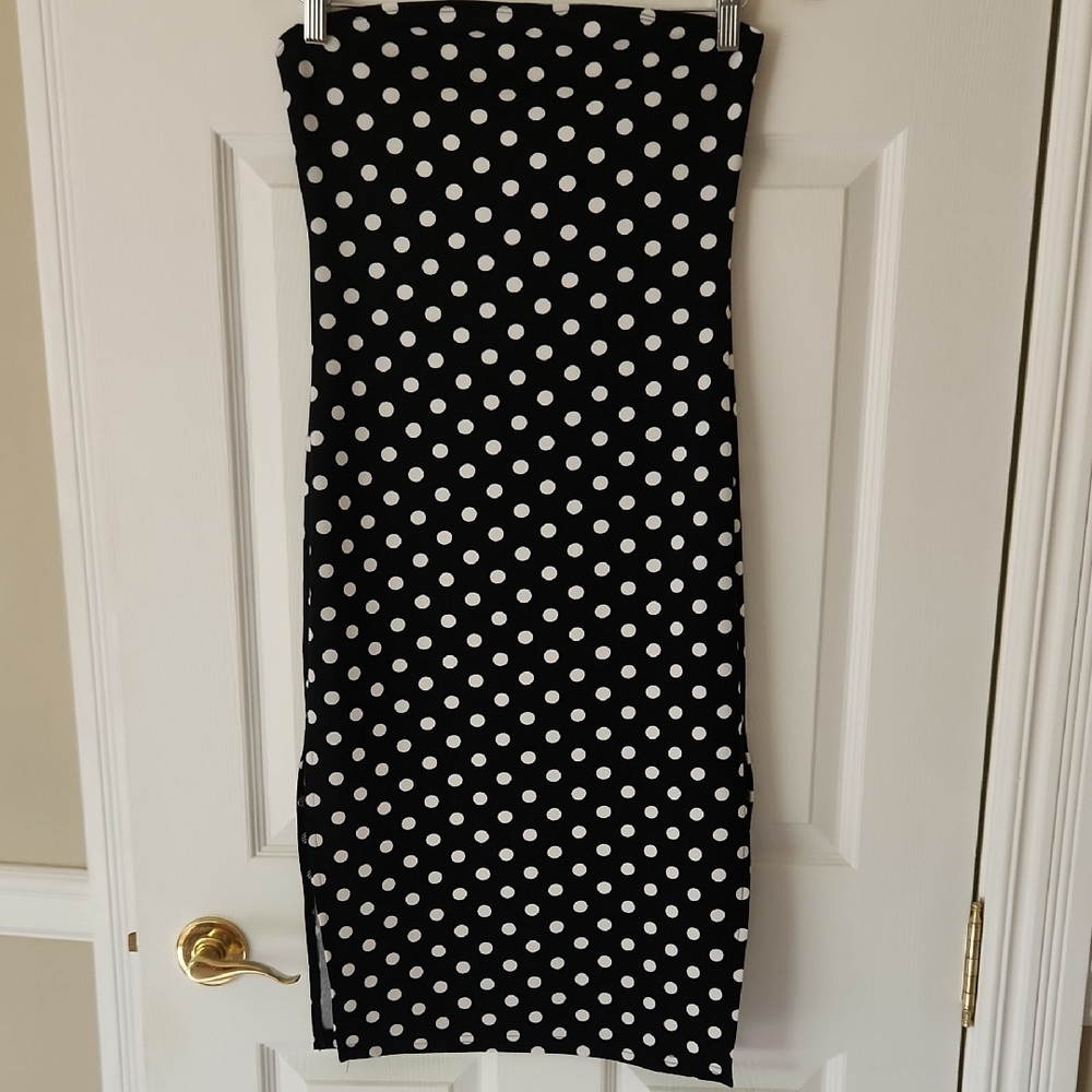 Strapless Polka Dot Dress